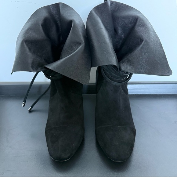 Alexandre Birman black suede wrap tie block heel boots – size 39.5 (US 8.5 - 9) - Picture 6 of 7